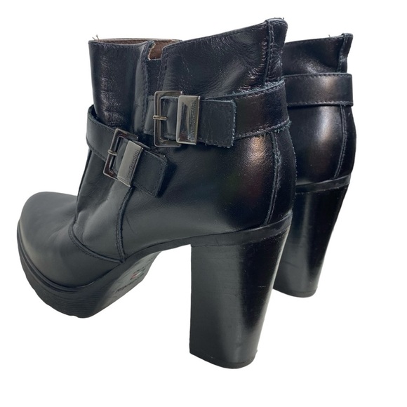 Nero Giardini High Heels Ankle‎ Boots Plateau Black Leather Womens 8.5 US 39 EU - Picture 10 of 16